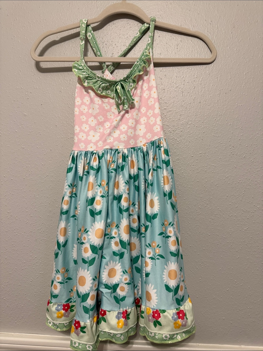 Brit’s Bows &Clothes Twirly Floral Ruffle Dress